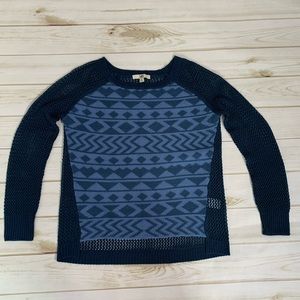 Tribal blue sweater crewneck by Ya Los Angeles